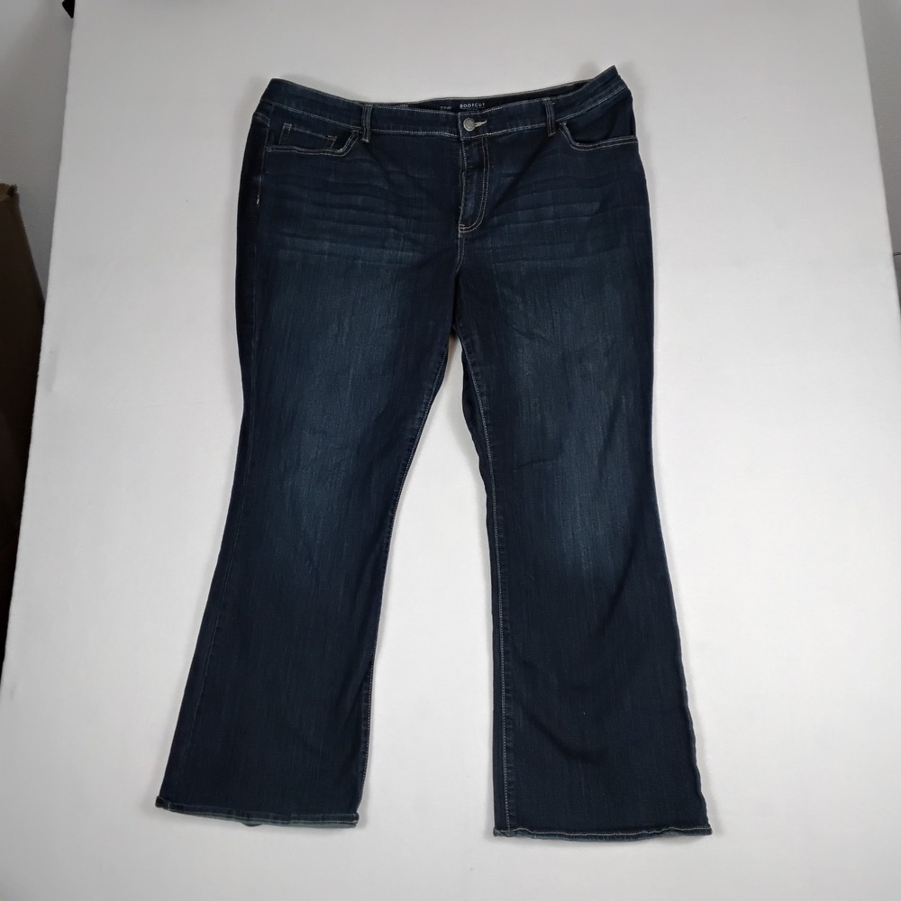 Simply Vera Vera Wang Jeans Womens 12 Black Mid Rise Bootcut Stretch Denim Pant
